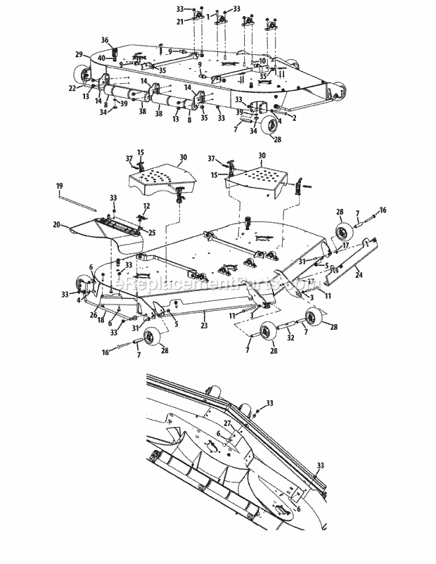 Mower Deck 72-Inch Diagram and Parts List for S7237-KW 53AP8DU8750 Cub Cadet Sprayer